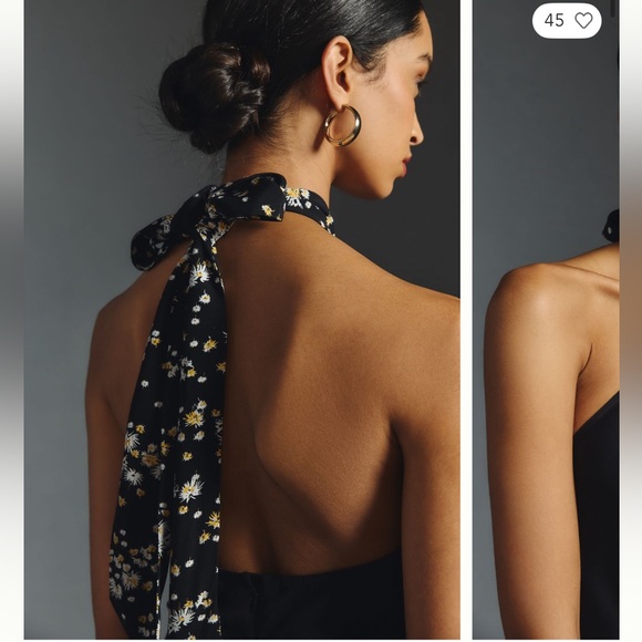 Anthropologie scotch & Soda Black Jumpsuit with Patterned Tie - Picture 15 of 16